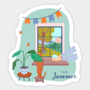 Summer composition Sticker